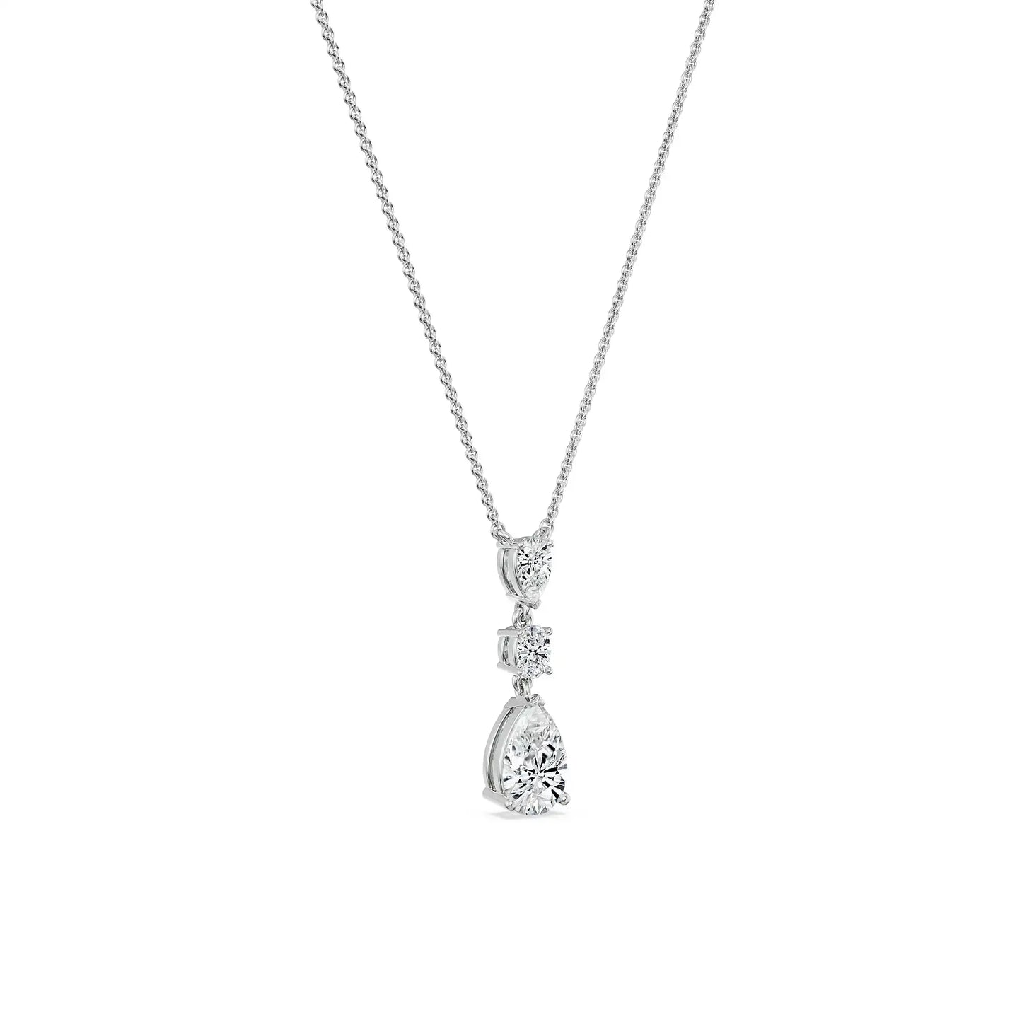 Pear Teardrop Lab Grown Diamond Necklace