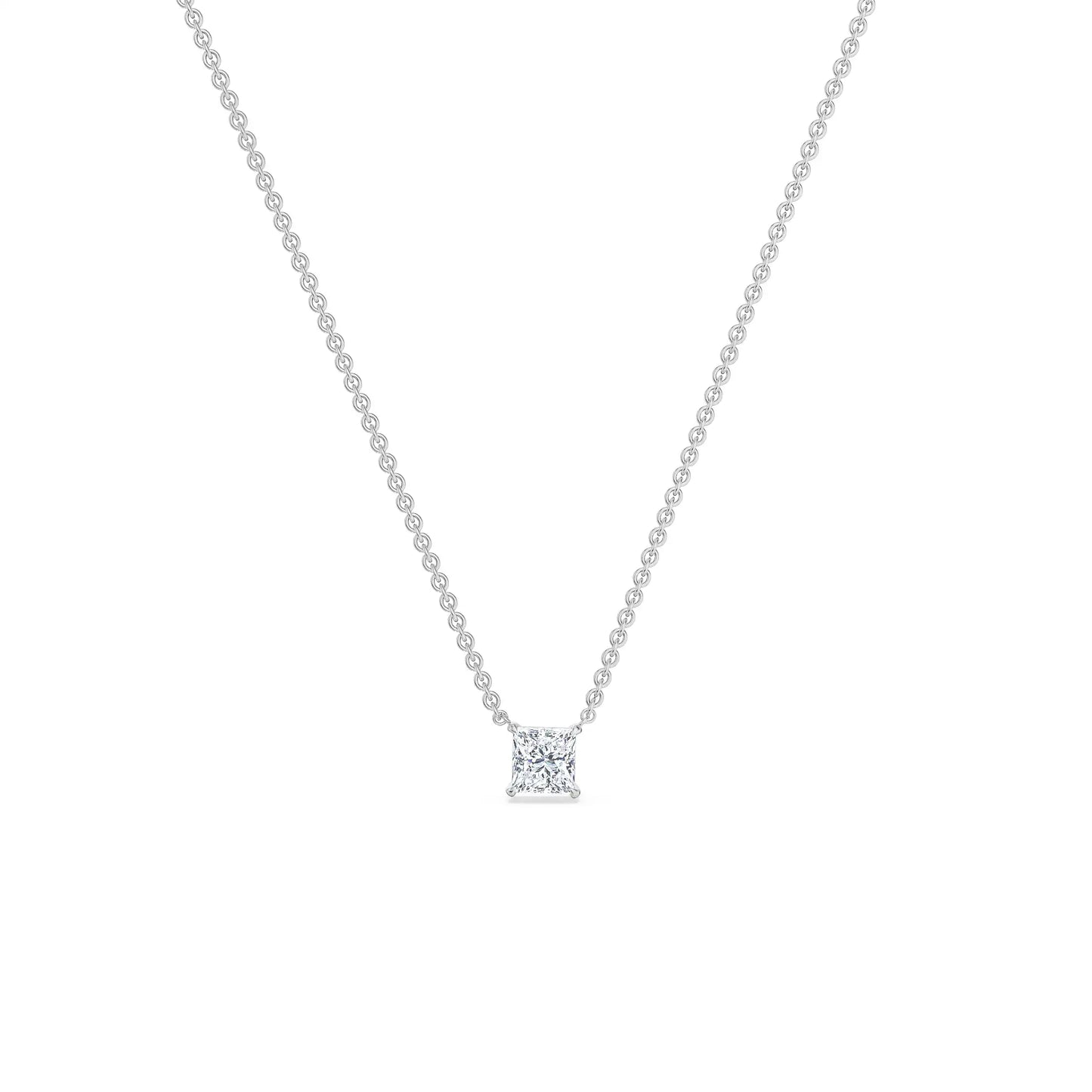 1 CT Princess Lab Grown Diamond Necklace 9KT