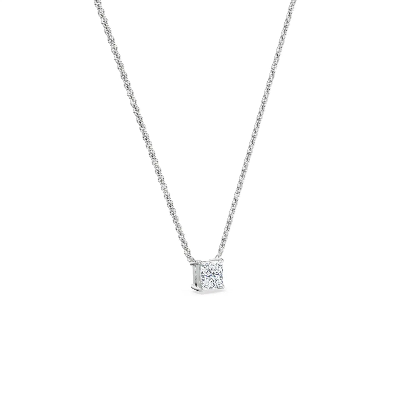 1 CT Princess Lab Grown Diamond Necklace 9KT