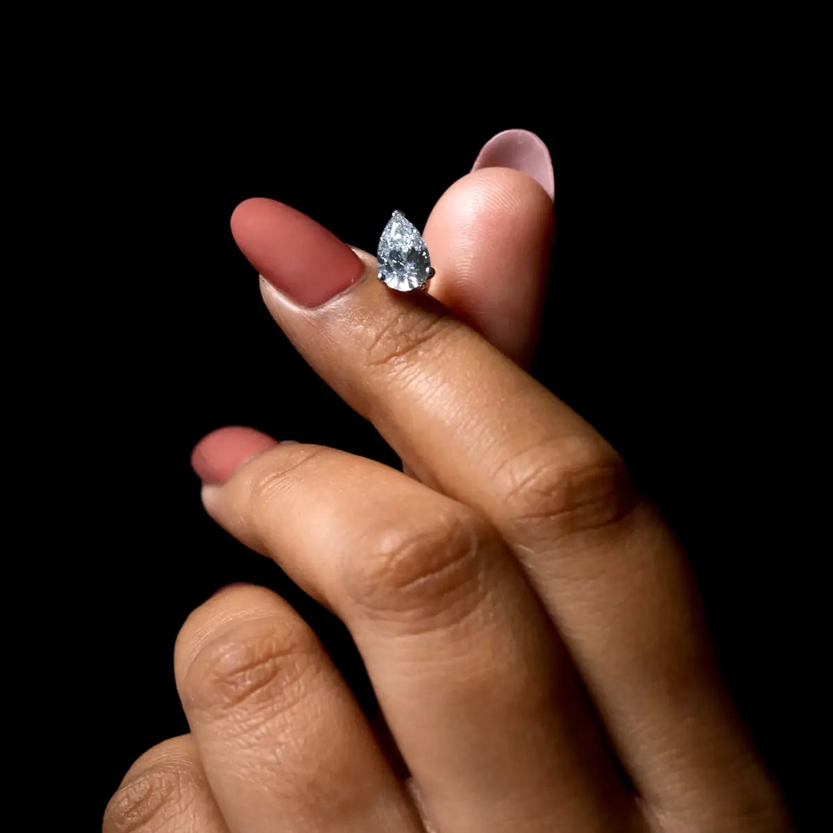 2 Carat Pear Shaped Diamond Earrings