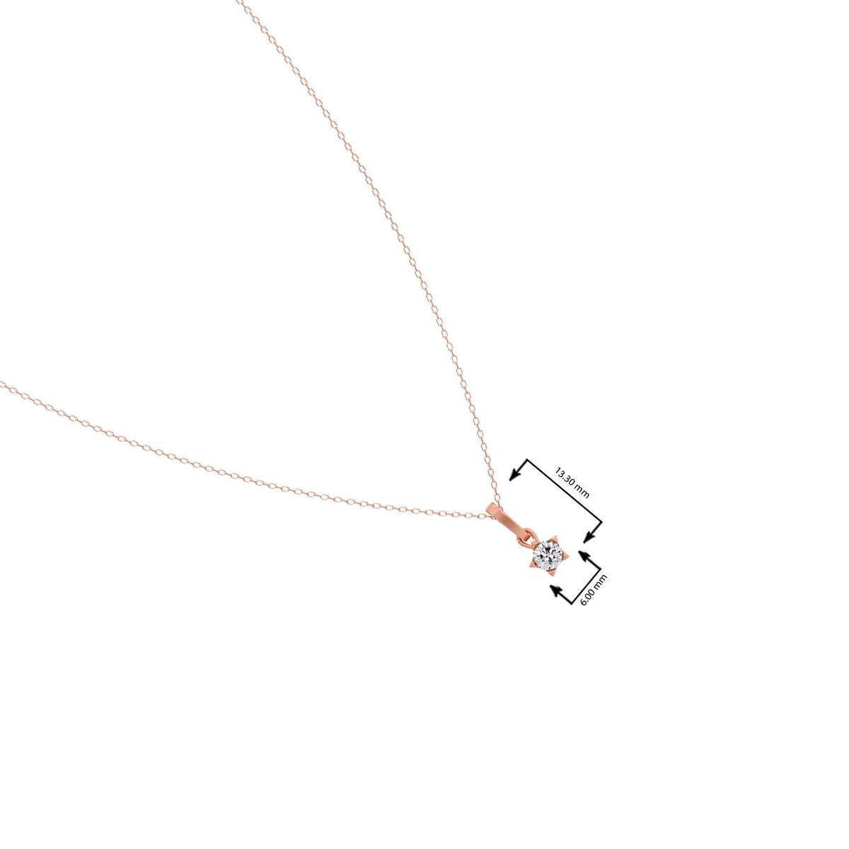 The Starlight Round Solitaire Pendant