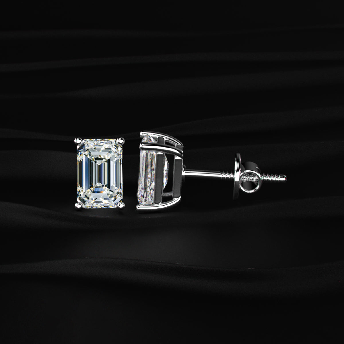 Emerald Diamond Earrings
