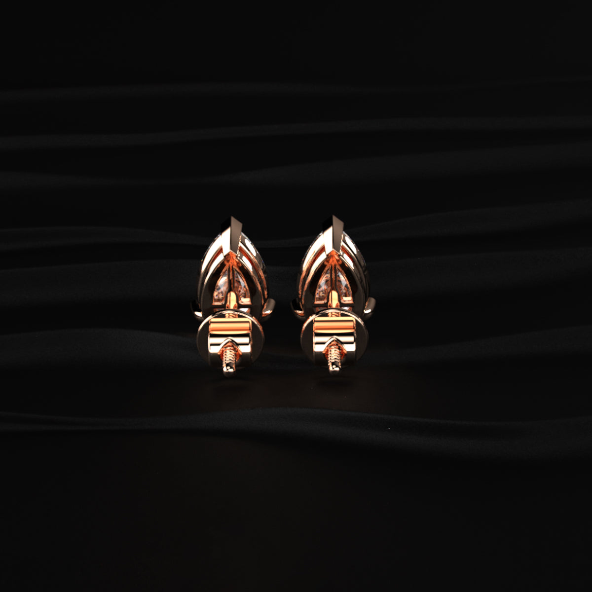 2 Carat Pear Shaped Diamond Earrings