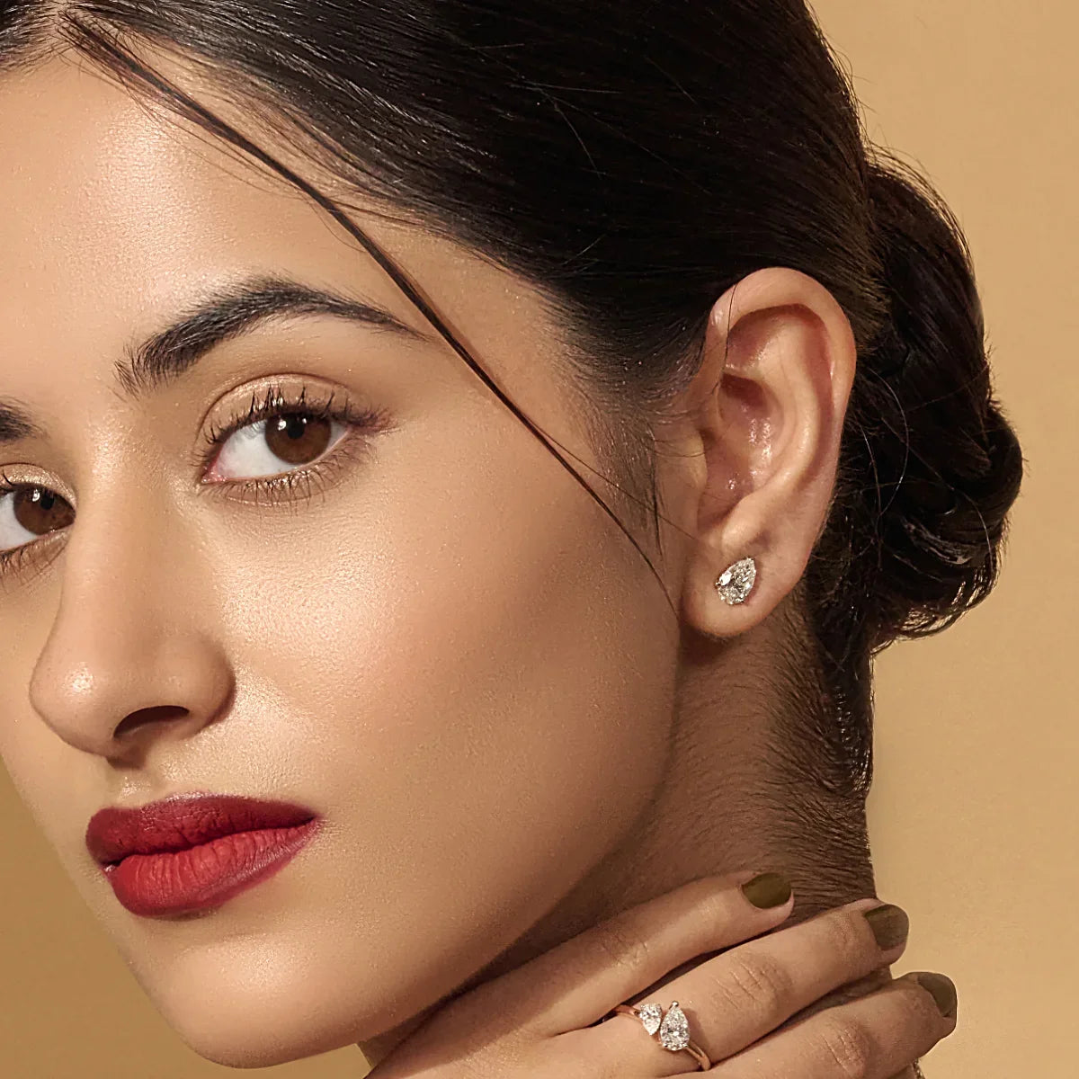 2 Carat Pear Shaped Diamond Earrings