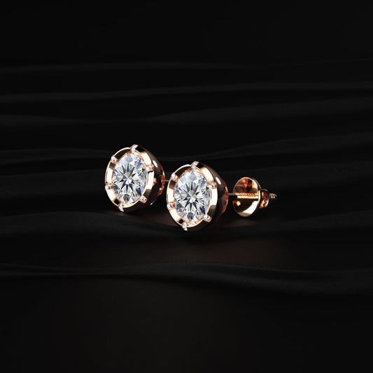 Round Brilliant Diamond Earrings