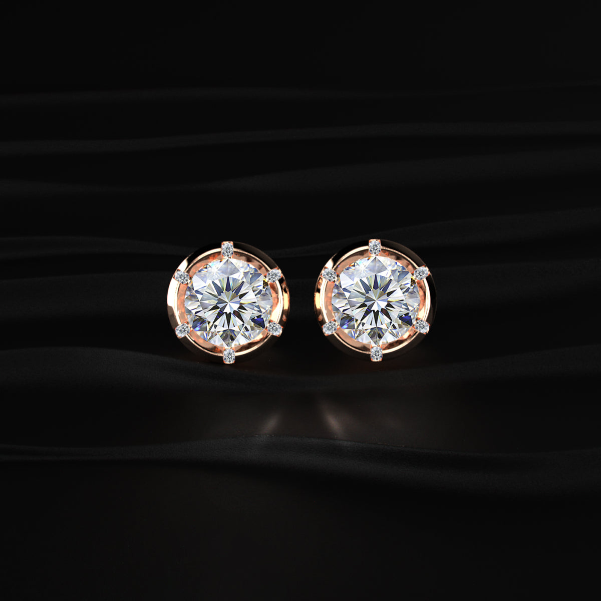 Round Brilliant Diamond Earrings