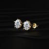 4ct Round Diamond Studs