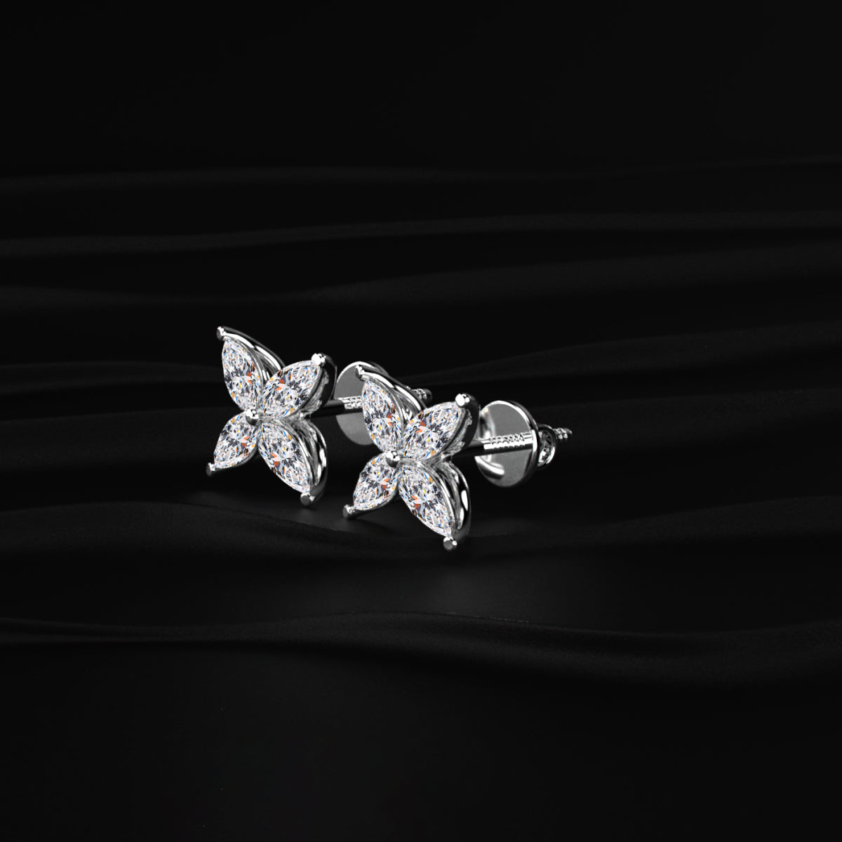 4 Marquise Diamond Earrings