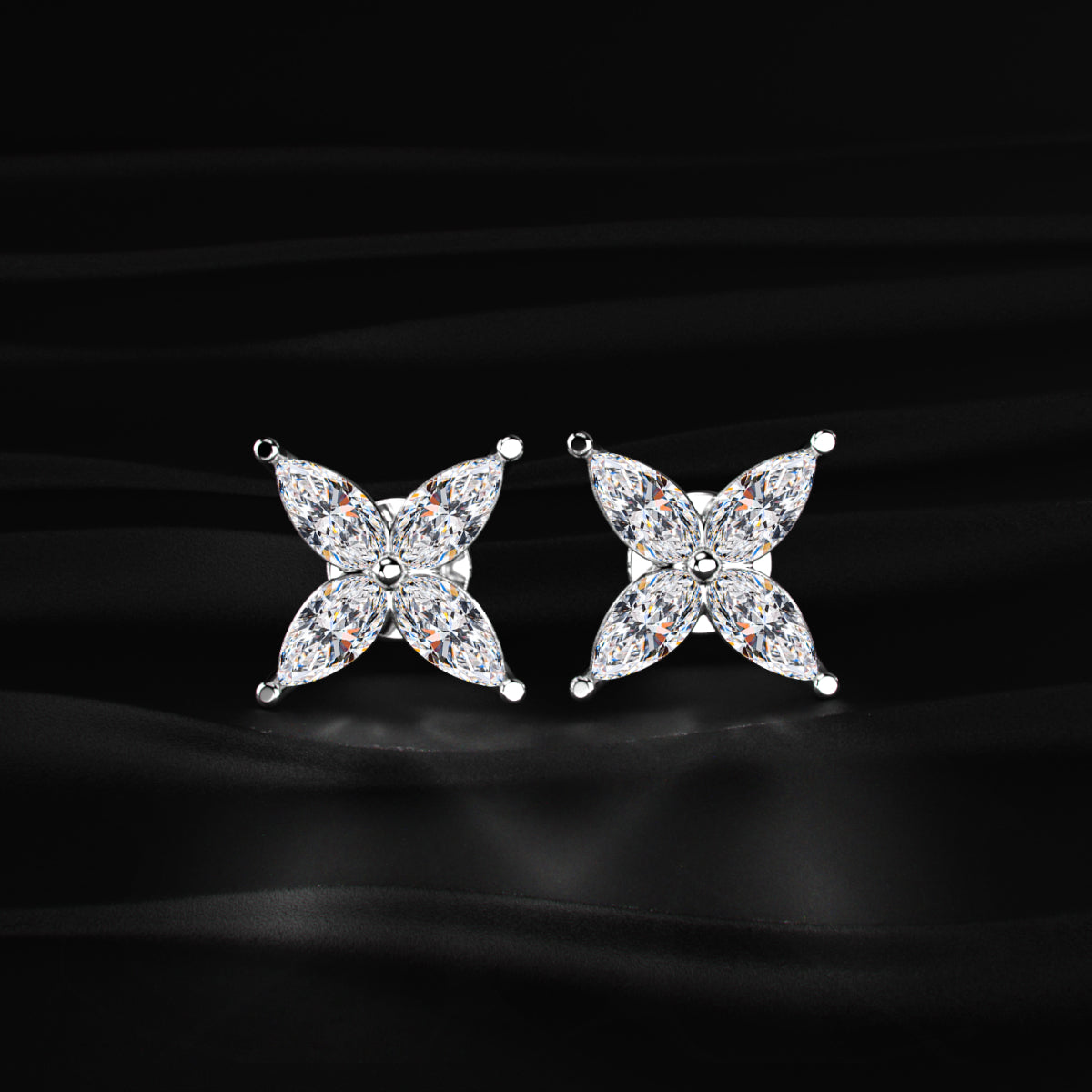 4 Marquise Diamond Earrings
