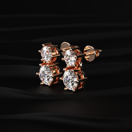 Double Stone Earrings