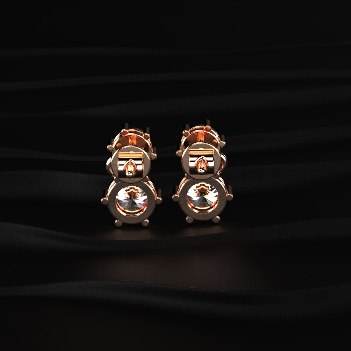 Double Stone Earrings