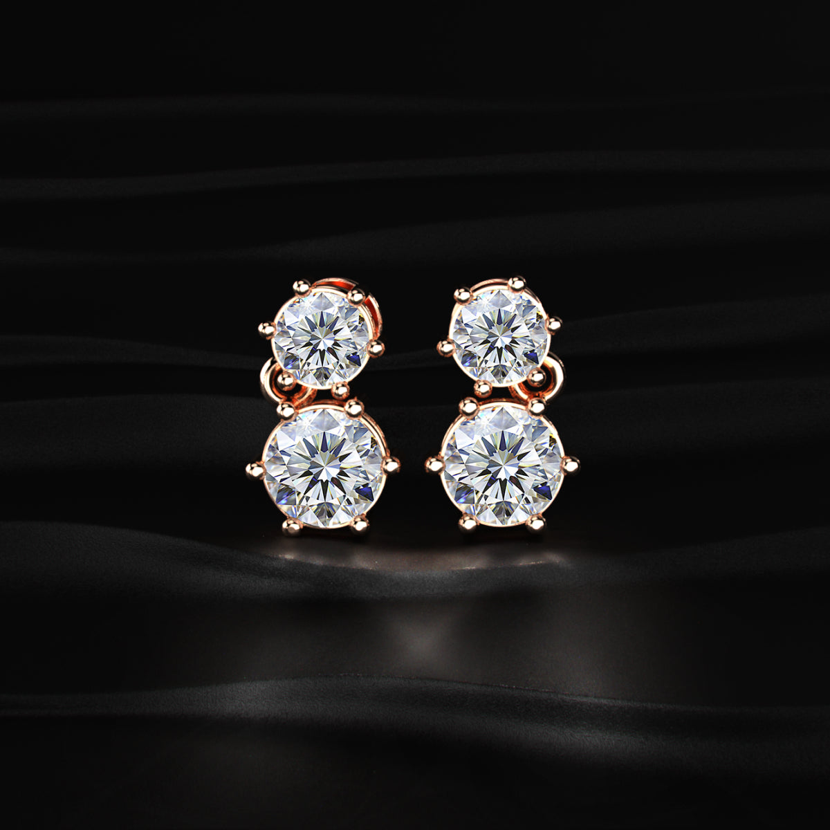 Double Stone Earrings