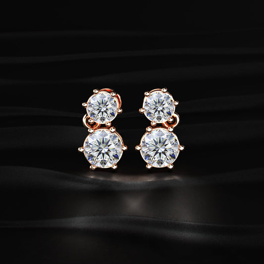 Double Stone Earrings
