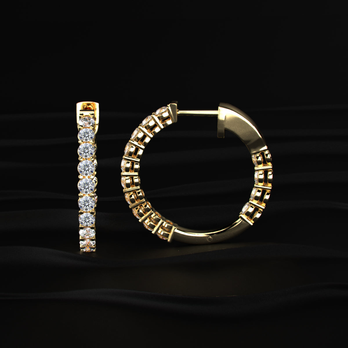 Everyday Inside-Out Lab Diamond Hoop