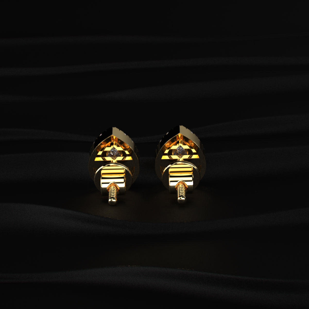Pear Shaped Halo Earrings