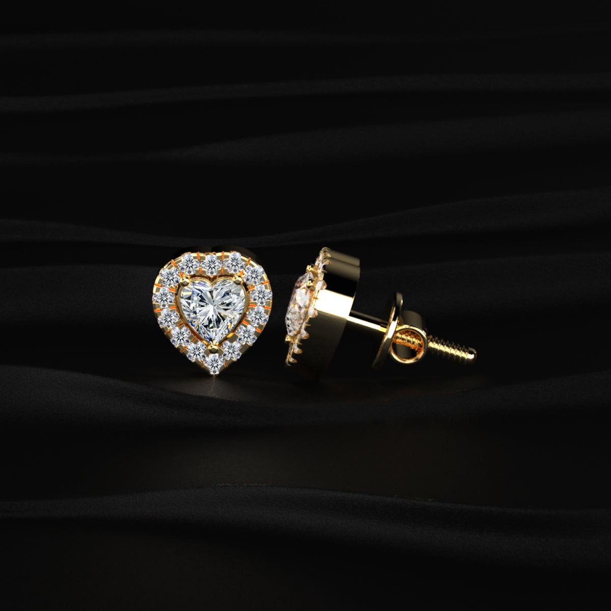 Heart Halo Earrings