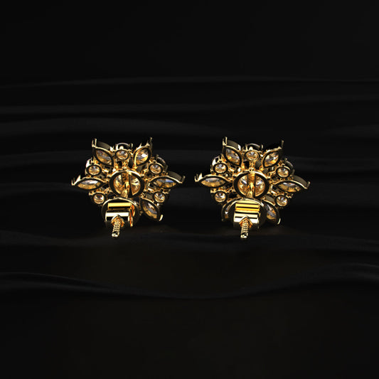 Round and Marquise Cluster Diamond earring