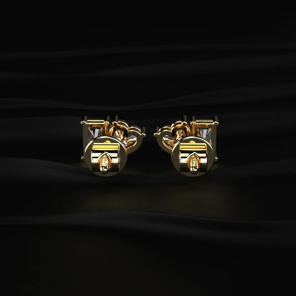 Lab Diamond Radiant And Heart Cut Toi Et Moi Earrings