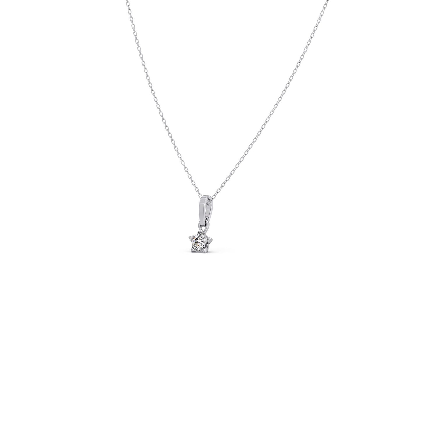 The Starlight Round Solitaire Pendant