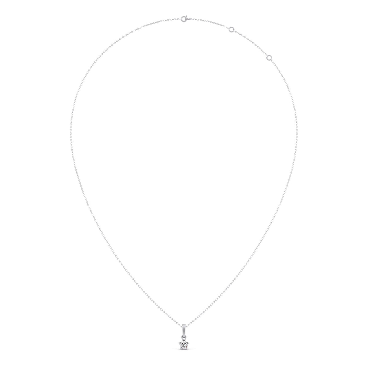 The Starlight Round Solitaire Pendant