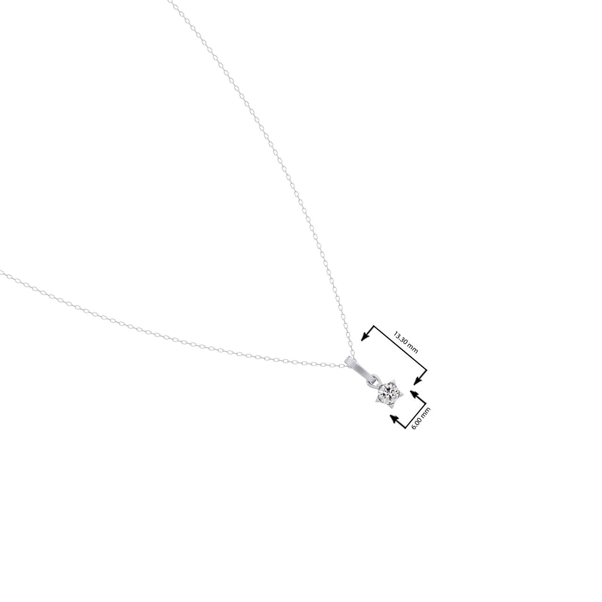 The Starlight Round Solitaire Pendant