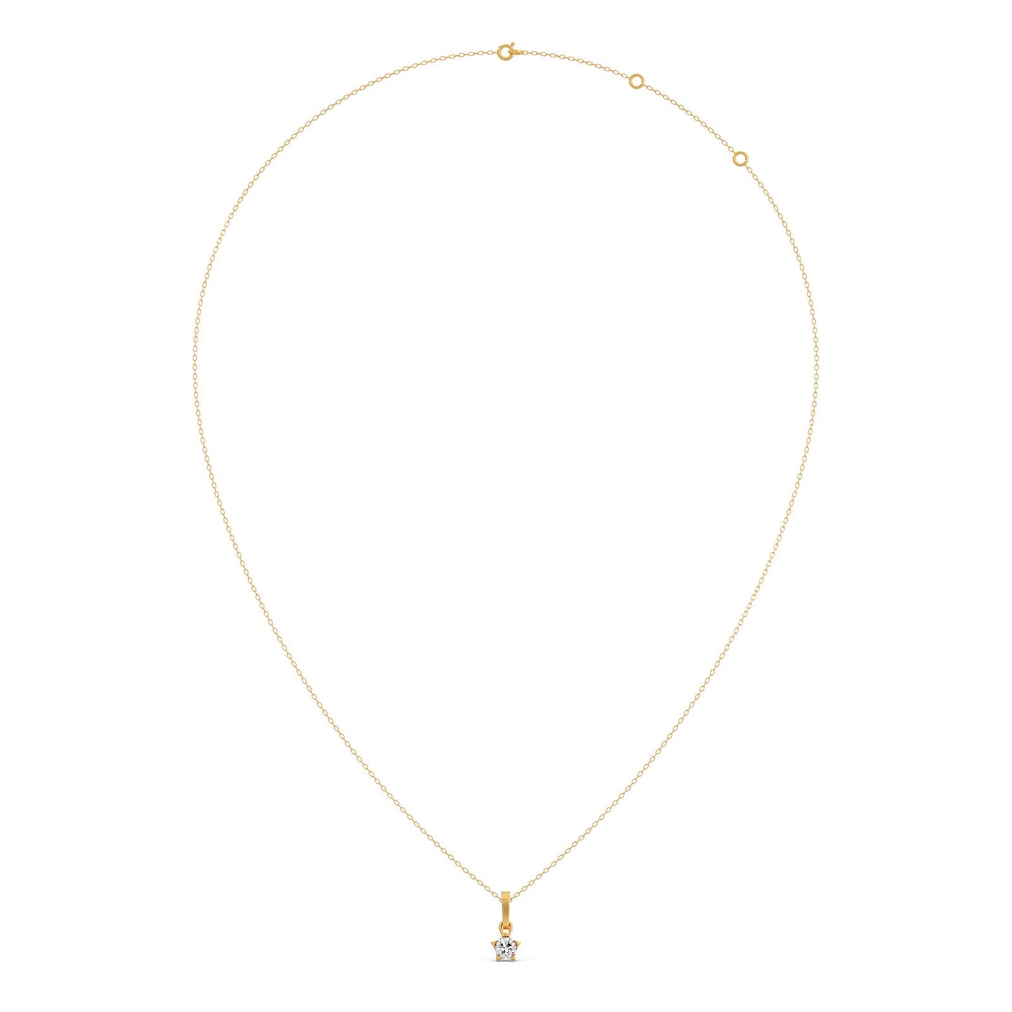 The Starlight Round Solitaire Pendant