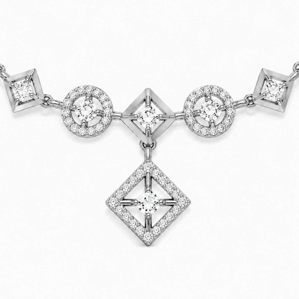 The Lorienne Round Diamond Necklace