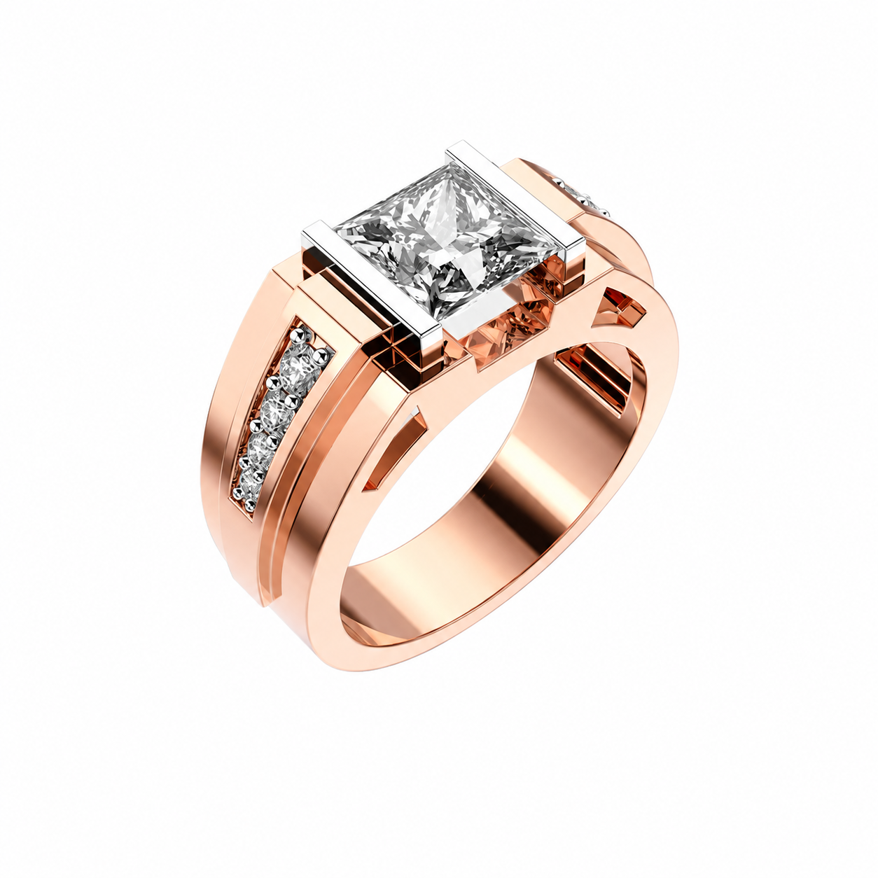 Imperial Square Diamond Ring for Men