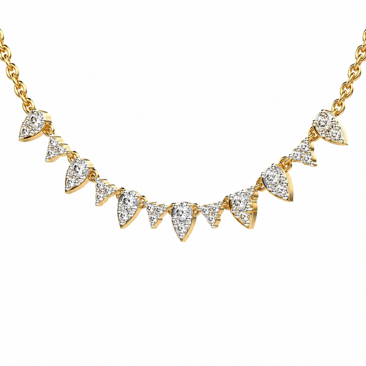 Stacked Grace Pear Diamond Necklace