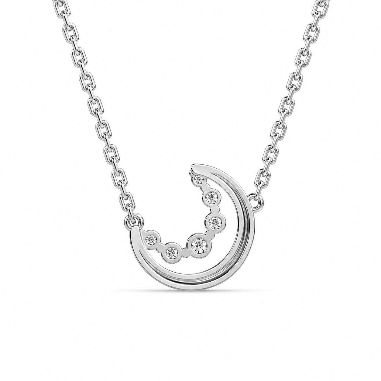 Mystic Noctura Moon Diamond Necklace