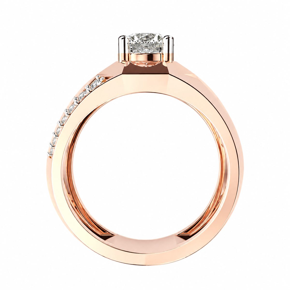 Minimal Brilliance Men's Diamond Band Ring