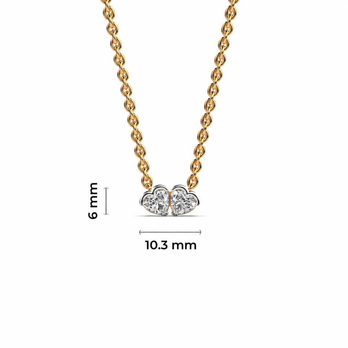 Heart Toi Et Moi Diamond Pendant (With Chain)
