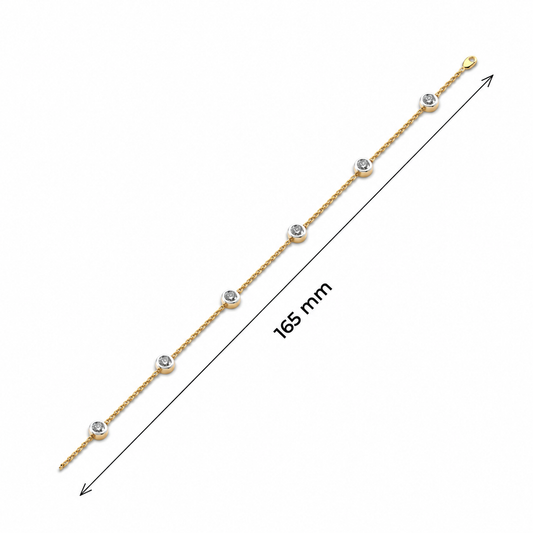 Minimal Celeste Round Diamond Bracelet