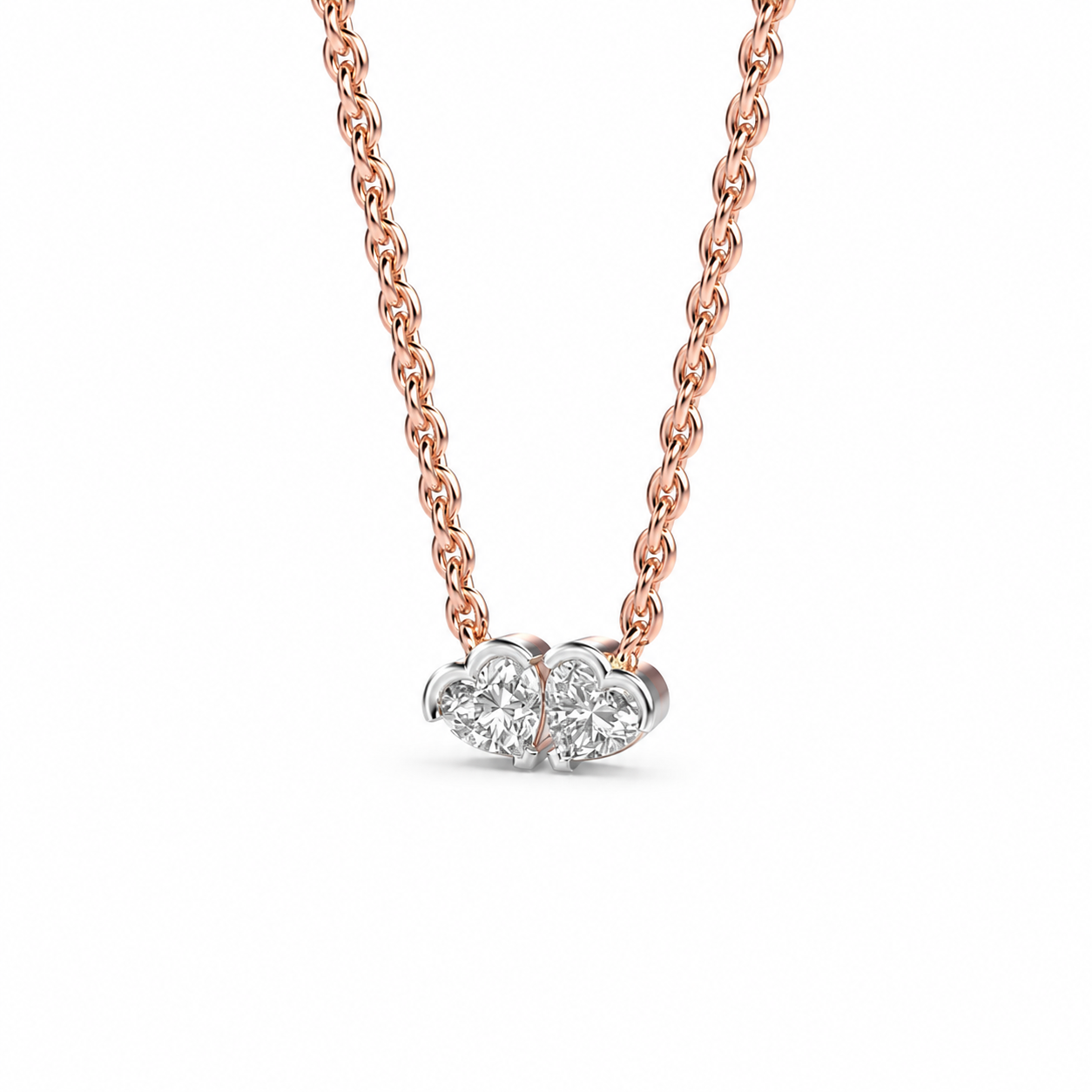 Heart Toi Et Moi Diamond Pendant (With Chain)