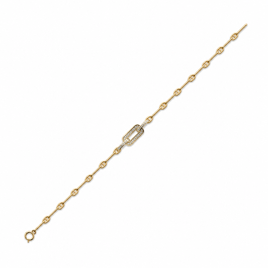 Unity of Facets Diamond Bracelet