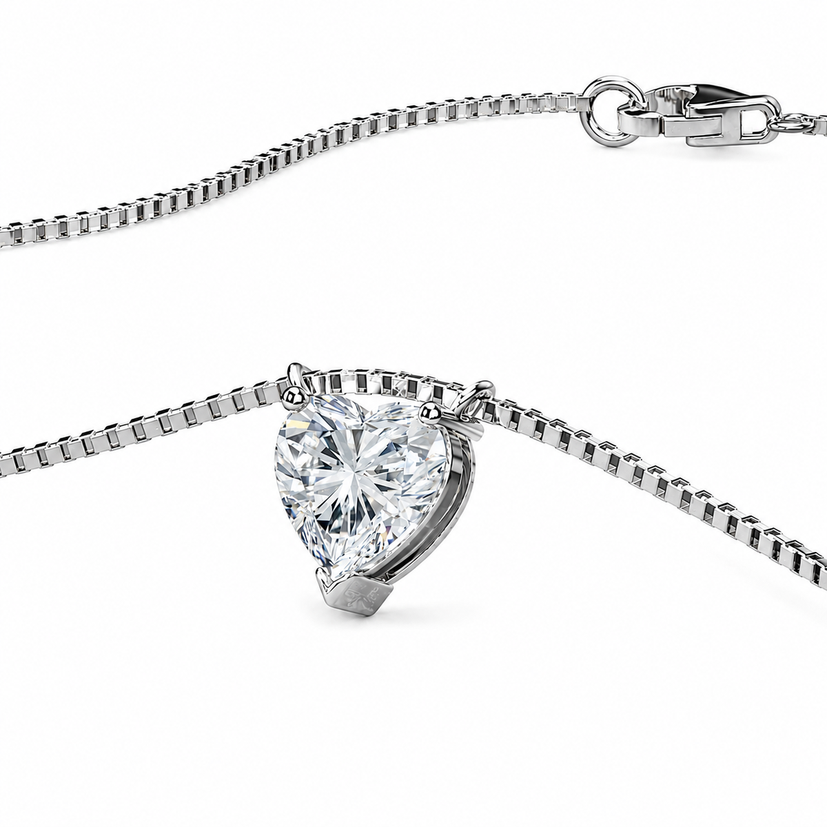 Heart Shaped Solitaire Necklace