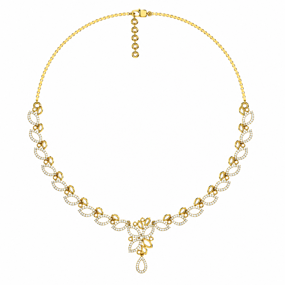 The Alessandra Round Diamond Necklace