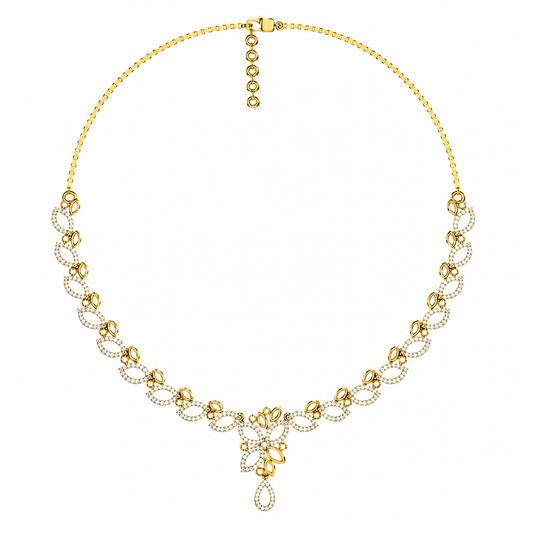 The Alessandra Round Diamond Necklace