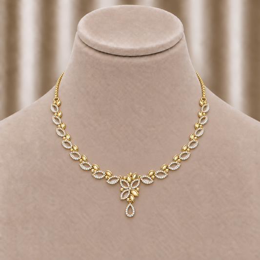 The Alessandra Round Diamond Necklace