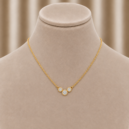Eternal Circle of Three Diamond Necklace