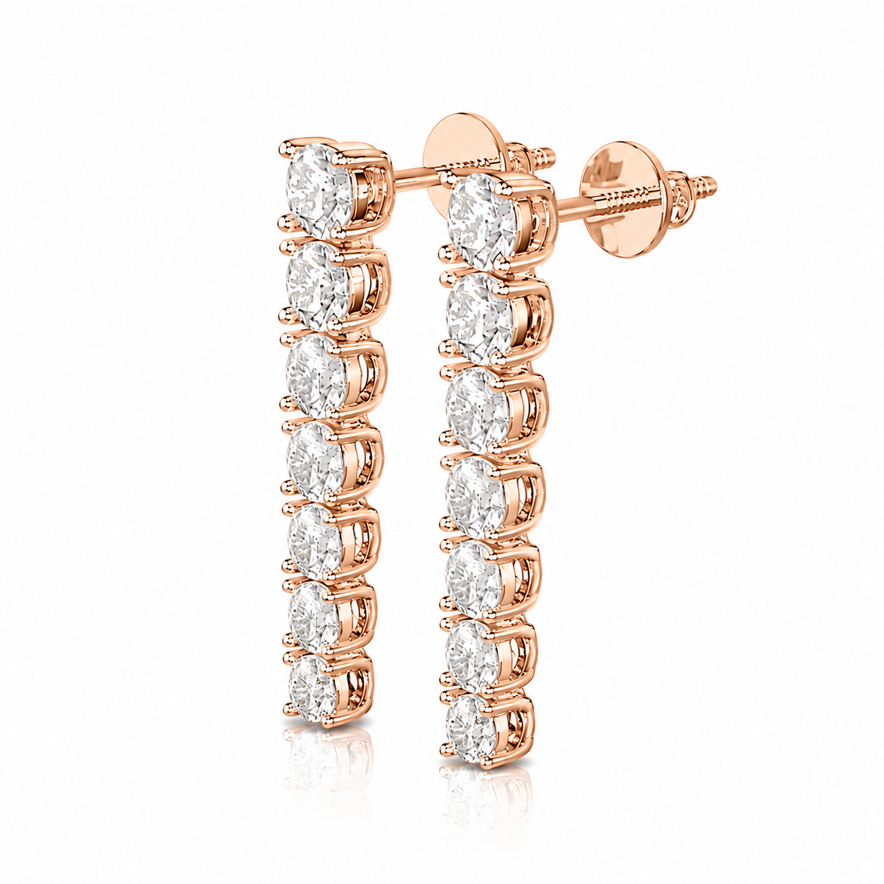 Round Diamond Danglers Earrings