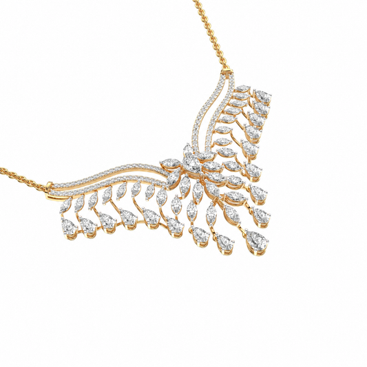 Glam of the Queen Diamond Cluster Pendant with Chain
