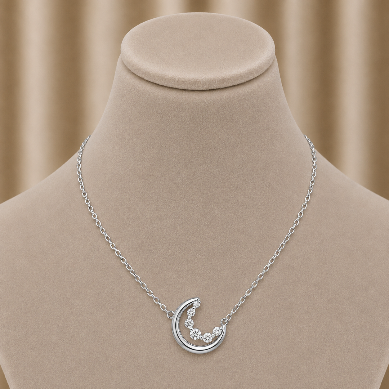 Mystic Noctura Moon Diamond Necklace