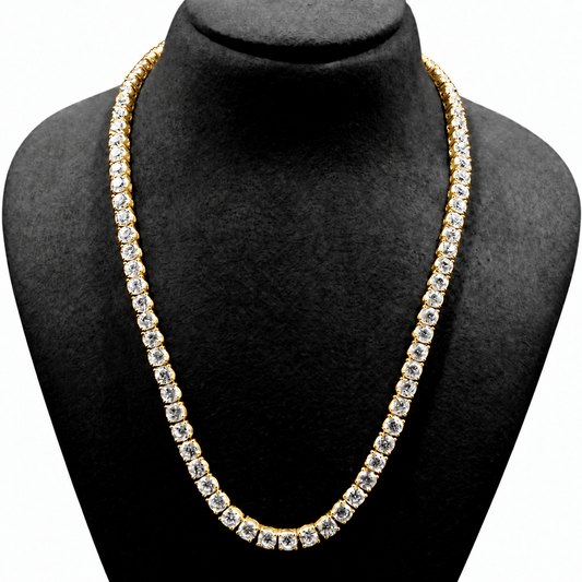 Round Diamond Tennis Necklace