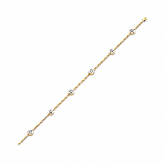 Minimal Celeste Round Diamond Bracelet