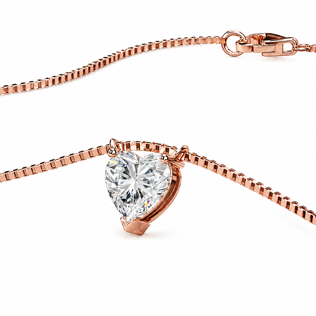 Heart Shaped Solitaire Necklace