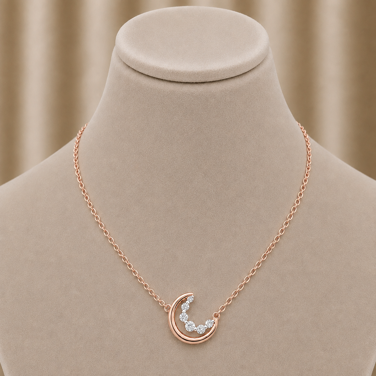 Mystic Noctura Moon Diamond Necklace