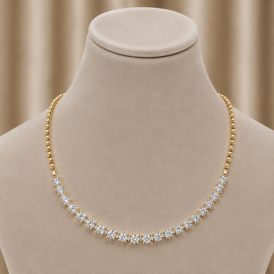 Suble Poise Diamond Necklace
