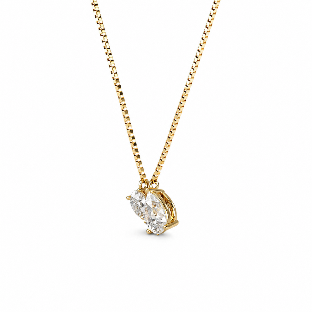 Toi Et Moi Double Pear Necklace