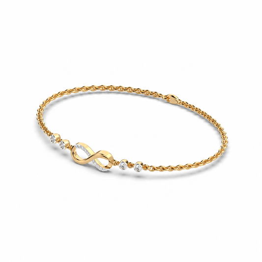 Diamond Encrusted Infinity Bracelet